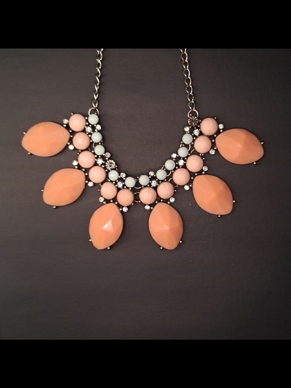 Necklacepeach tear drop ect! brand statement necklace  costume elegant jewelry